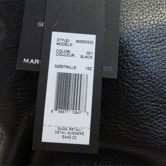 MARC JACOBS Black Q Fran Soft Leather Satchel Shoulder Bag New with Sleeper - Picture 5 of 10